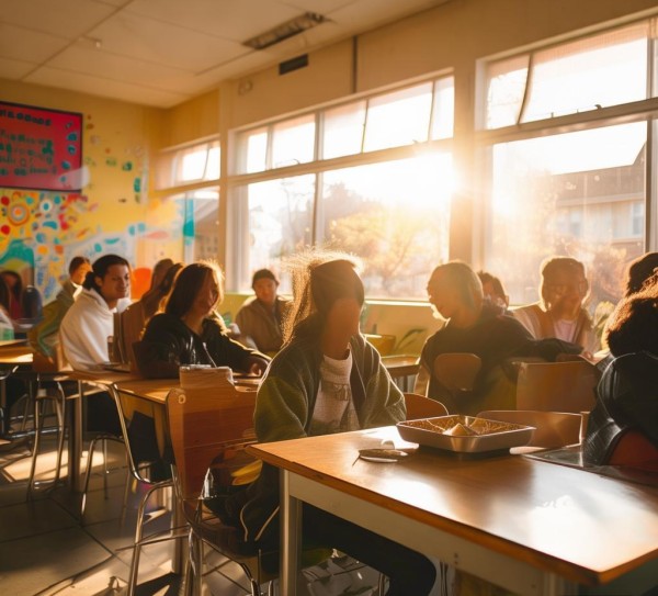 青春校园温暖食堂